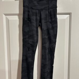 Lululemon Athletica Black Leggings Fast and Free high rise 23”